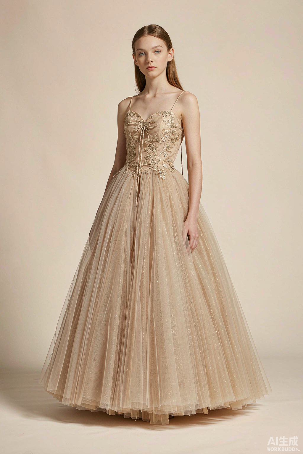 Champagne gold ball gown